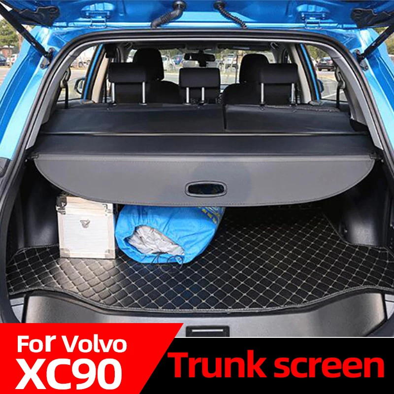 

Для Volvo XC90 2006-2019, автомобильный Стайлинг, аксессуары для интерьера, крышка, навес, багажник, перегородка, задние стеллажи, перегородка для гру...