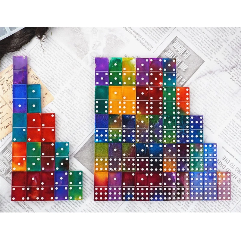 DIY домино смолы формы для фильтра Domino эпоксидной силиконовые игровой формочки