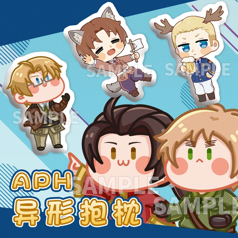 

Anime Axis Powers Ludwig Wang Yao Arthur Kirkland Alfred F. Jones Short Plush Doll Throw Pillow Cushion Cartoon Toys Gifts