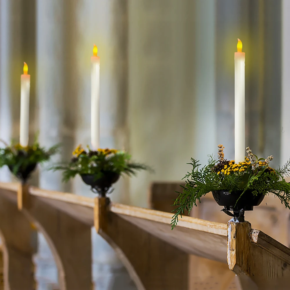 Креативная Светодиодная лампа свеча имитация пламени чайный светильник для дома