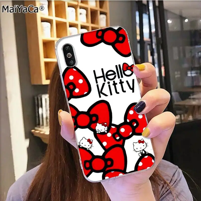 MaiYaCa Горячая модная hello kitty на продажу аксессуары для телефонов Чехол для iphone 11 pro 8 7 66S Plus X 5S SE XR XS MAX