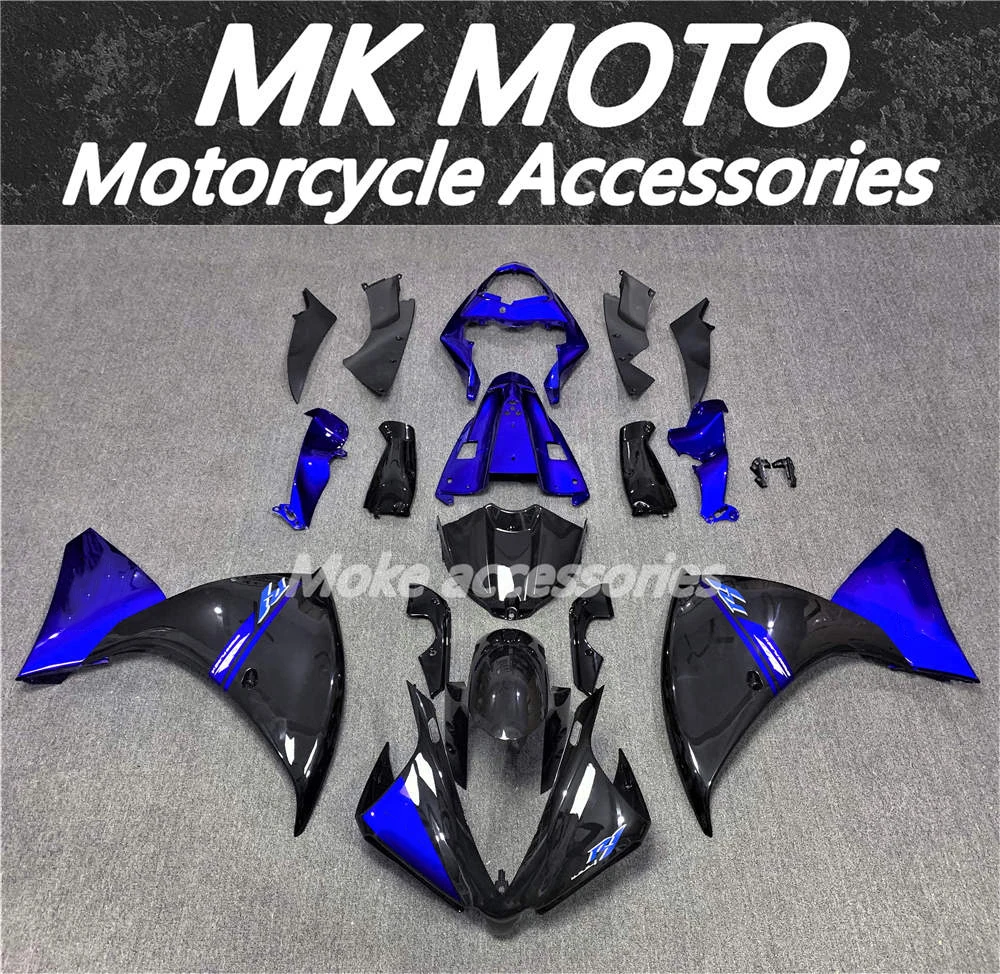 Kit de carenados para motocicleta Yzf R1, juego de carrocería de inyección ABS de alta calidad, color negro y azul, 2012, 2013, 2014