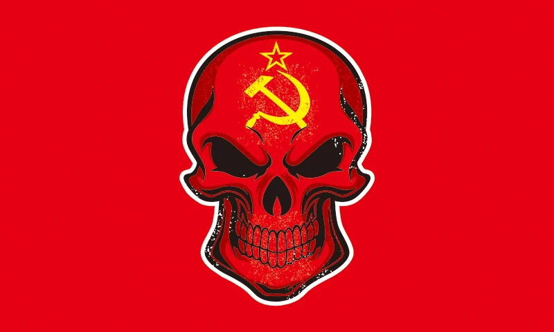 

Soviet flag with skull head custom 3x5ft flag banner
