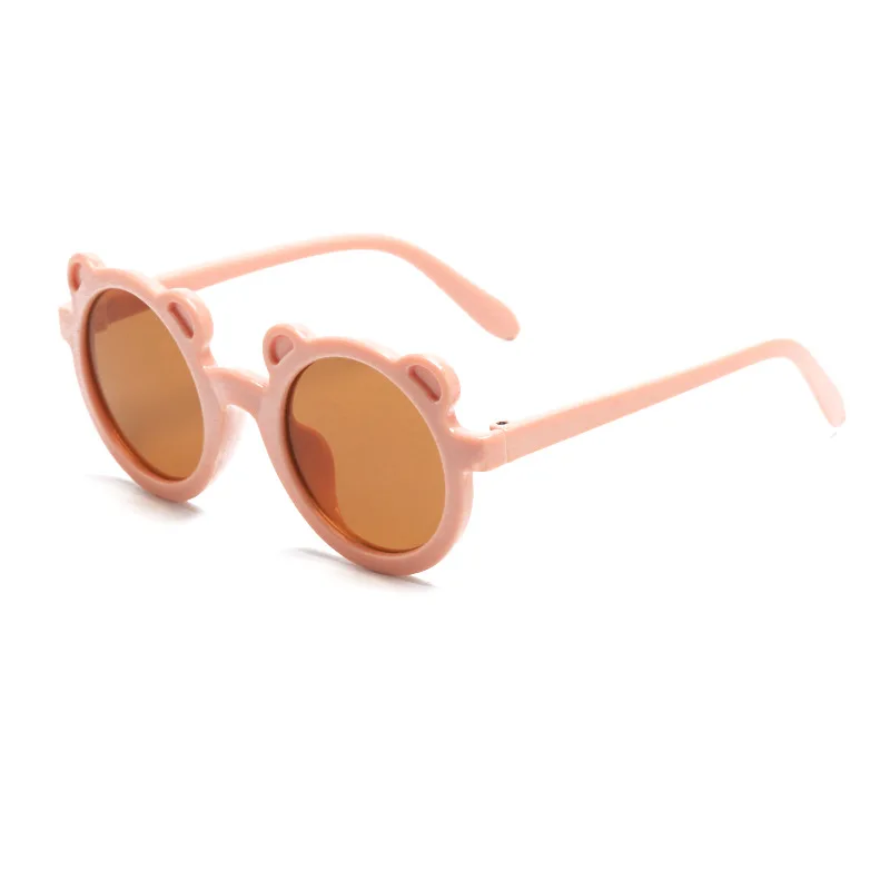 Детские круглые солнцезащитные очки LongKeeper в форме мультяшного медведя для