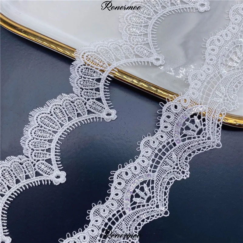 20 ярдов кружевные ресницы с блестками и волнистыми краями | Дом сад