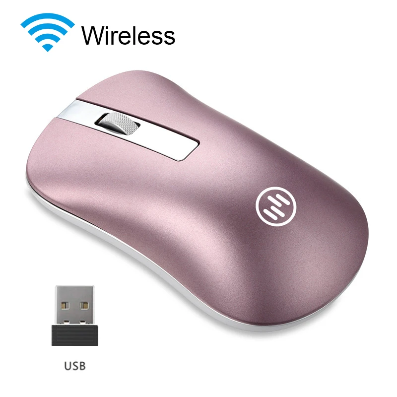 Pink Wireless Mouse Bluetooth Computer Mouse Gamer Silent Mouse Rechargeable Ergonomic Mice Wireless Type C USB Adapter For PC Laptop - Цвет: Pink