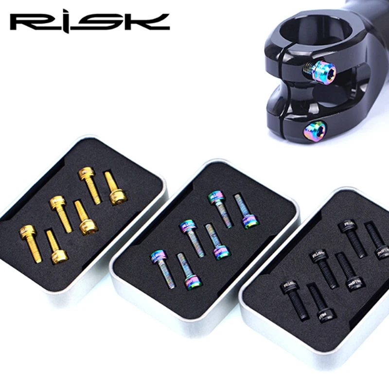 6pcs Ti Titanium Bolt Screw for Bicycle Stem Cycling Bike Ultralight |