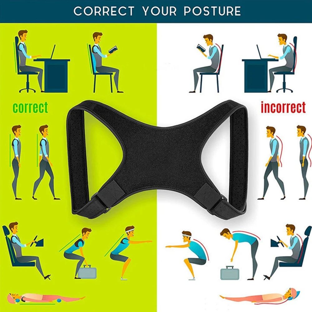 New Spine Posture Corrector for Men Women Back Straightener Posture Corrector Brace Support Belt Upper Back Brace Pain Relief