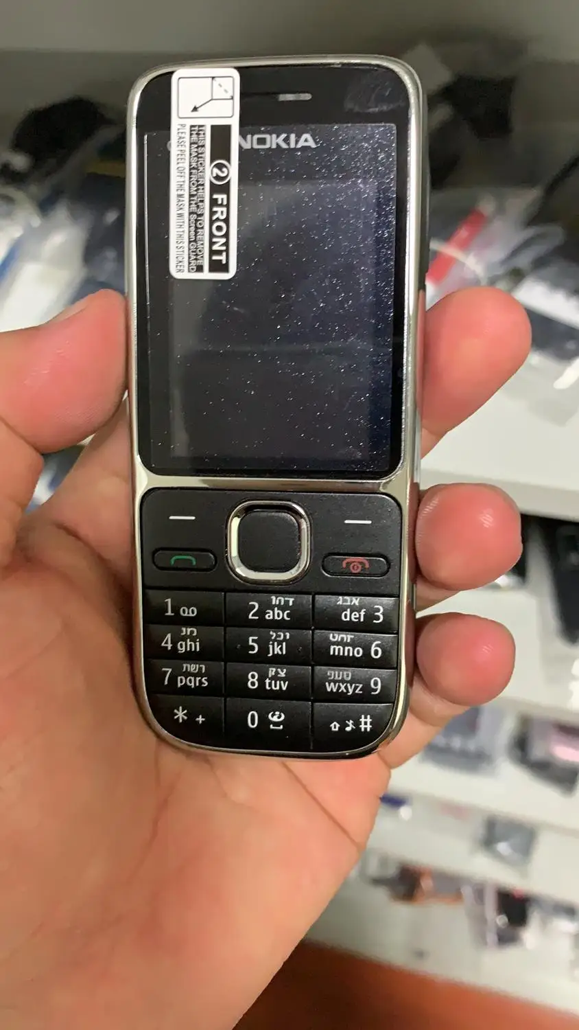 used nokia c2 01 cell phones 3 2mp 3g support russian hebrew arabic keyboard unlocked refurbished mobile phone free global shipping