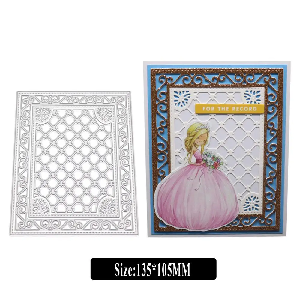 

Неровный фон для создания карт, URYKE штампы Трафарет Шаблон металлического узора для DIY рельефное тиснение для скрапбукинга