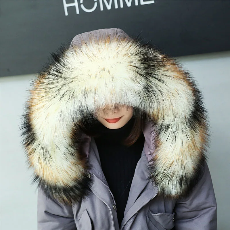 Qearlstar роскошный женский шарф из искусственного меха зимняя грелка 20 см Ширина