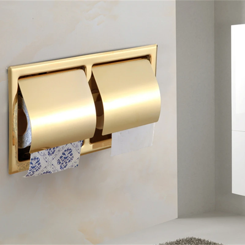 SUS 304 Нержавеющая сталь Ванная комната держатель рулона туалетной бумаги коробка