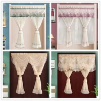 lace fabric door curtain wind bedroom kitchen curtain cupboard decorative curtain coffee curtain