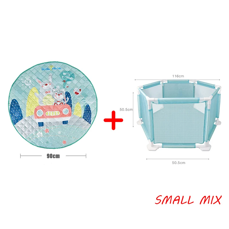 SMALL-MIX Детские манежи для детей, забор для бассейна, шарики, детская палатка, детский игровой коврик для детей, Защитные барьеры для детей 0-36 месяцев - Цвет: SMALL-MIX