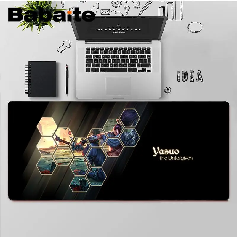 

Babaite High Quality Yasuo League of Legends Natural Rubber Gaming mousepad Desk Mat Free Shipping Large Mouse Pad Keyboards Mat