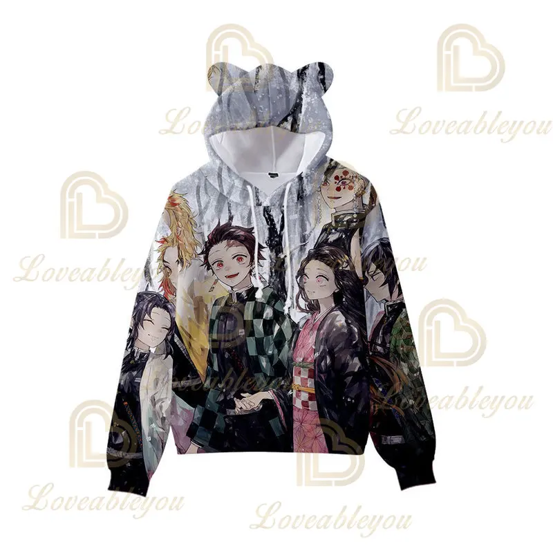 

Cat Ears Kids Hoodie 3D Print Boy/Girl Funny Sweatshirts Cartoon Anime Hoodie Children Cute Cartoon Tops