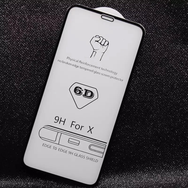 Защитное стекло 6D с закругленными краями и полным покрытием экрана для iPhone 11 12 Pro