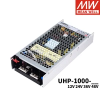 mean well uhp 1000 single output switching power supply 1000w 12v 24v 36v 48v slim type with pfc for laser machine poe equipment