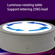 15/20cm Electric Turntable Display Stand LED Light Rotating Table Watch Bracelet Jewelry Holder for Photography Props