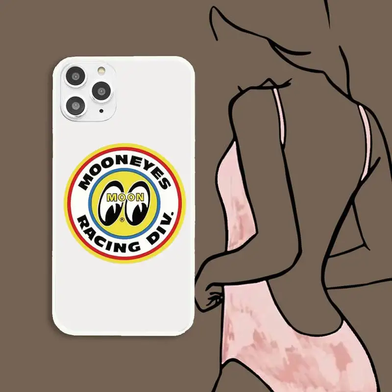 

Japan Luxury Brand Phone Case For IPhone 6 6s 7 8 Plus X Xs Xr Xsmax 11 12 Pro Promax 12mini Candy White Silicone Cover Mooneyes