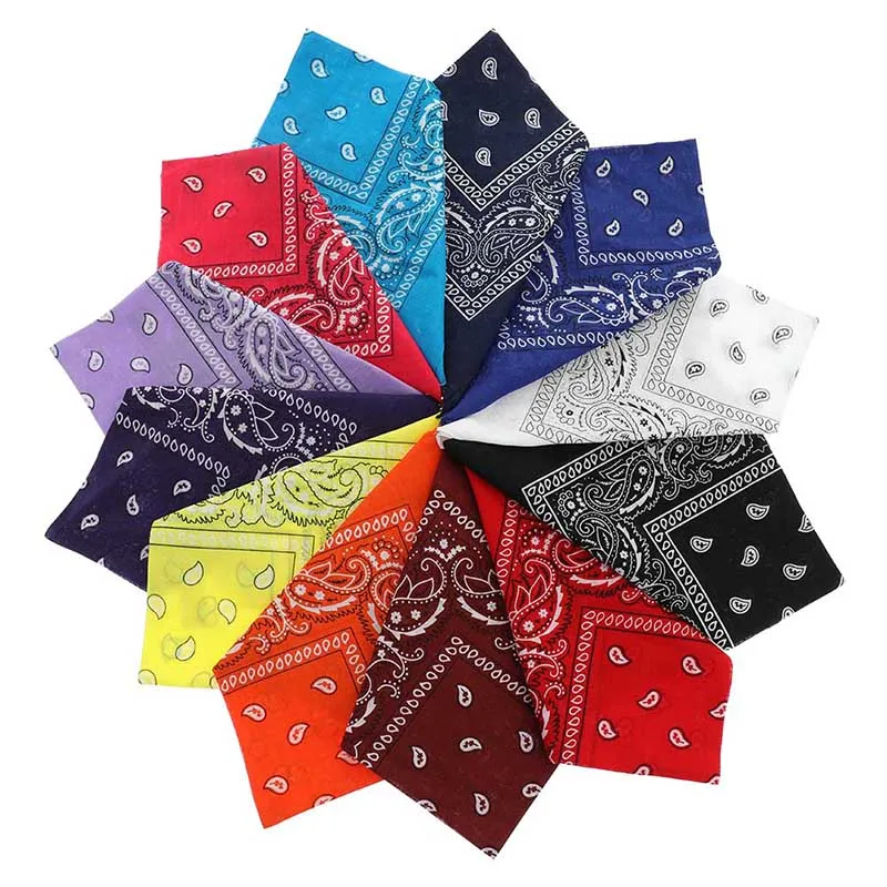 Outdoor Cool Activities Riding Collar Cute Women Print Bandana Scarf Square Head Scarf Female Motorcycle Headwear