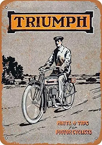 

Metal Sign - Triumph Motorcycles - Vintage Decorative Tin Sign