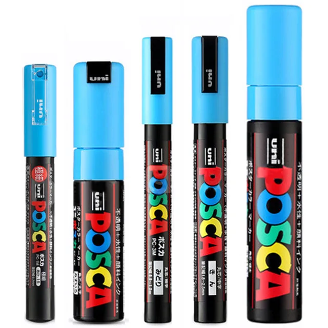 5 шт. UNI Posca PC-1M/3 м/5 м/8 к/17 к ручка для рисования Смешанная отметка размеров каждая с