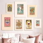 Живопись на холсте для танцев, настенное искусство, звезда, таро, луна, солнце, импресс, Ретро Винтажные скандинавские постеры и принты для украшения гостиной