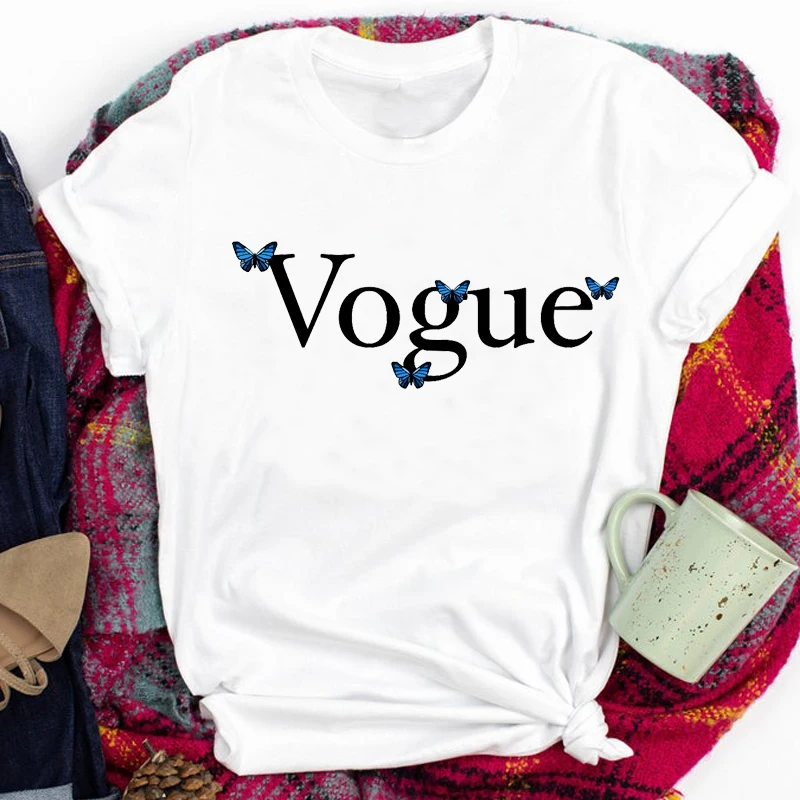 

Trend Style 90s Clothing Casual Elegant Floral Printing Tees for Women Lady Print Tshirt Clothes Top Graphic Female T T-shirt