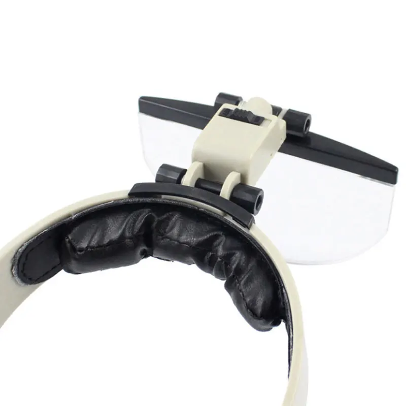 

1.2x 1.8x 2.5x 3.5x Optical Headband Illuminated Magnifying Glass with LED Lights Newspaper Reading Magnifier Repairing Loupe