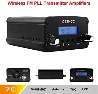 Оптовая продажа 10 шт. Φ 7W FM стерео трансмиттер PLL|broadcast transmitter|fm transmitter 7wfm stereo broadcasting