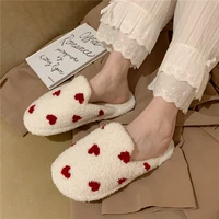 new winter home furry cotton slippers cute and comfortable indoor non slip deodorant soft bottom confinement shoes warm shoes in
