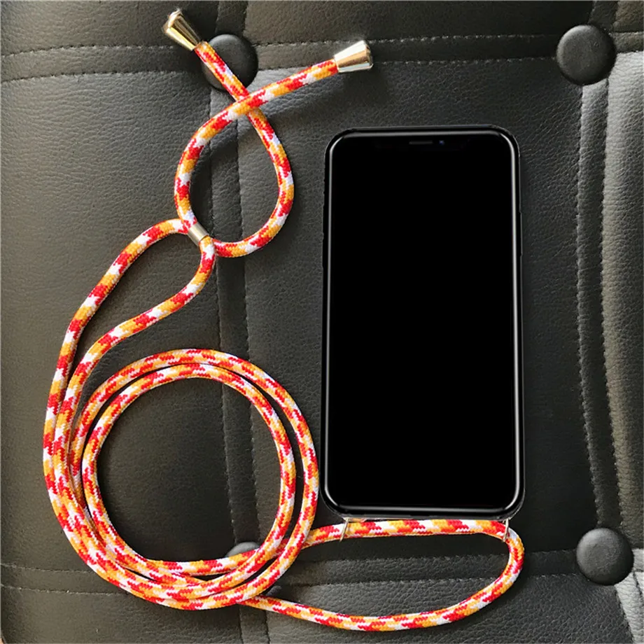 Cross Shoulder Strap Rope Soft TPU Case for LG Magna G2 Mini G4 Beat G4S G4C Necklace Cover