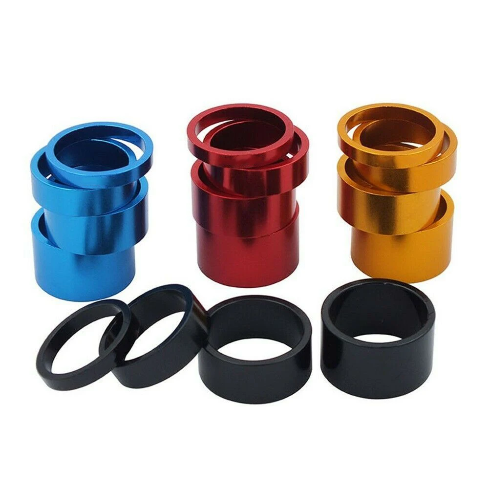 

4pcs 5/10/15/20mm Aluminum Alloy Headset Stem Spacer Fork Washer Cap for MTB Road Bike Cycling Accessories Dropshipping