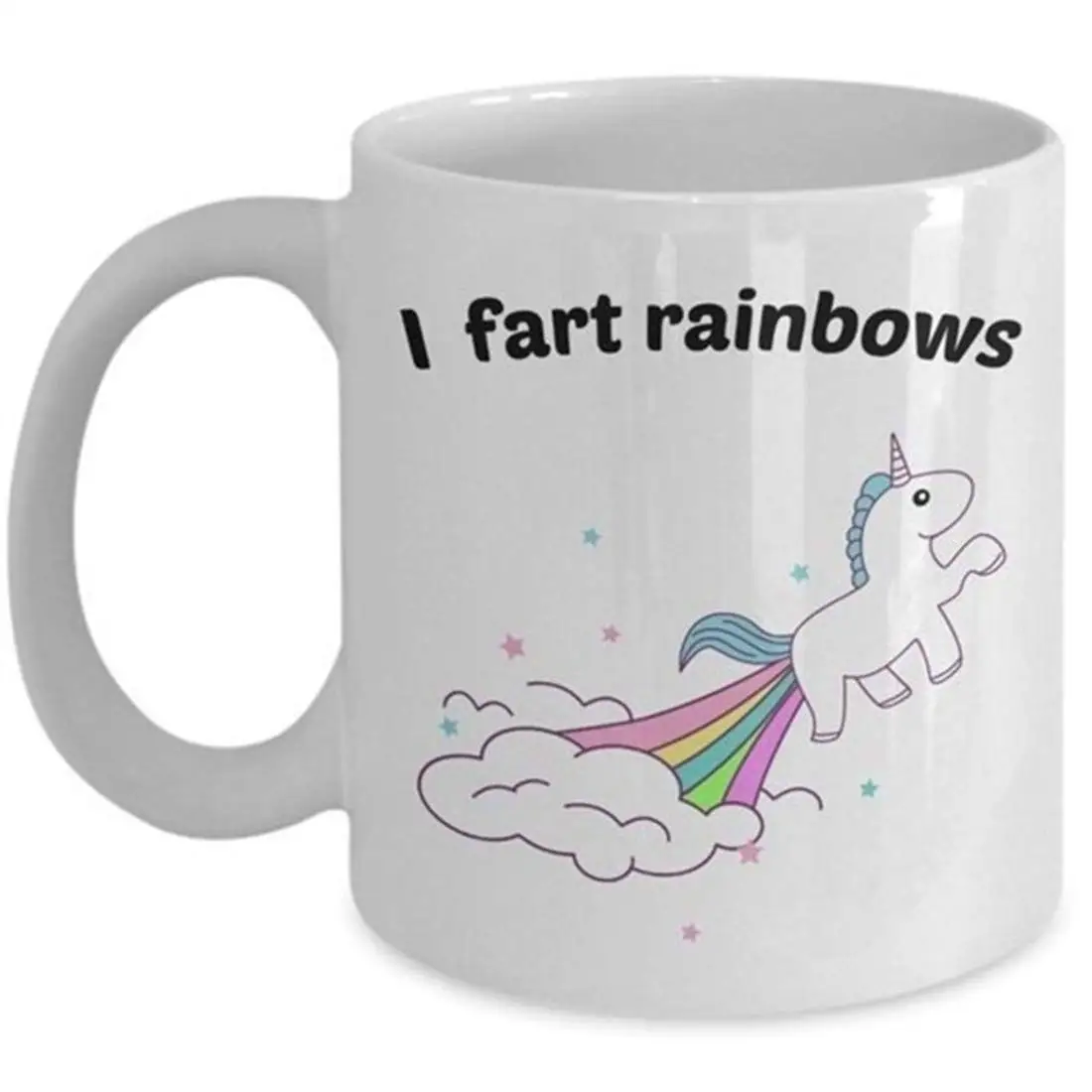 Единорог I FART Радуга чашка Волшебные звезды облака какашка блестящая