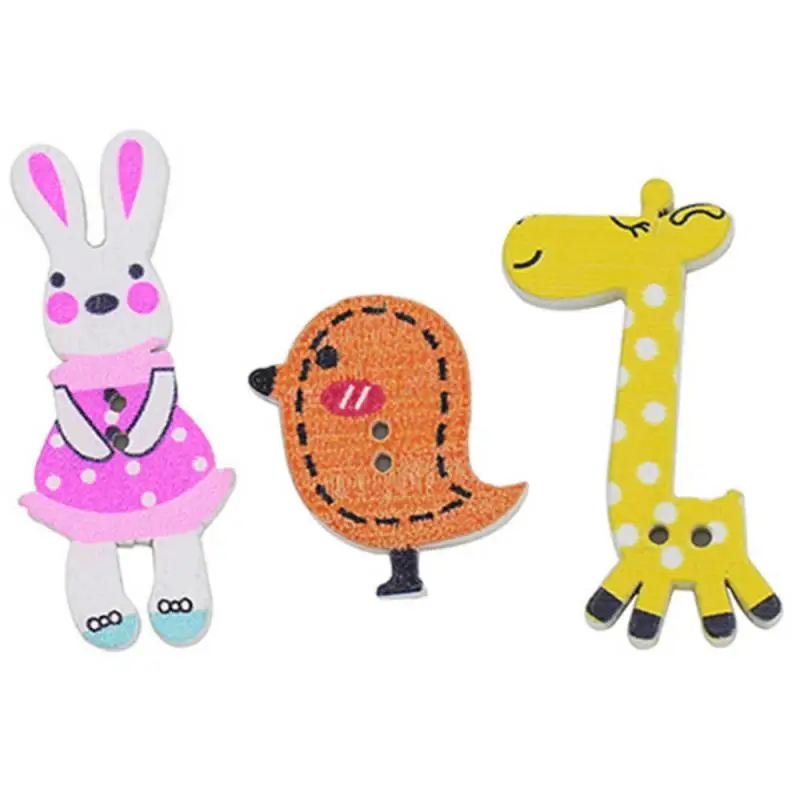 50 шт. деревянные пуговицы с 2 отверстиями для скрапбукинга|Пуговицы| |