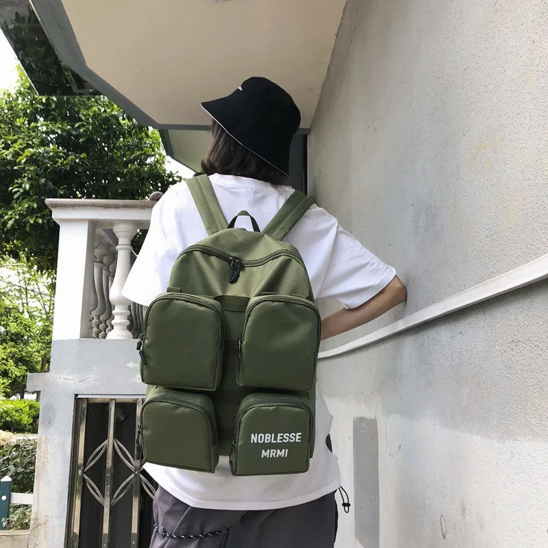 Водонепроницаемый рюкзак из ткани Оксфорд для женщин съемный дорожный ранец с