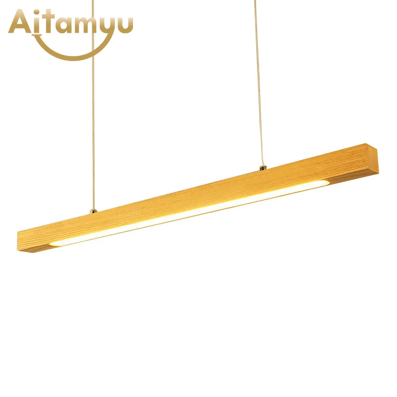 Деревянные подвесные светильники с деревянной рамой для столовой регулируемая