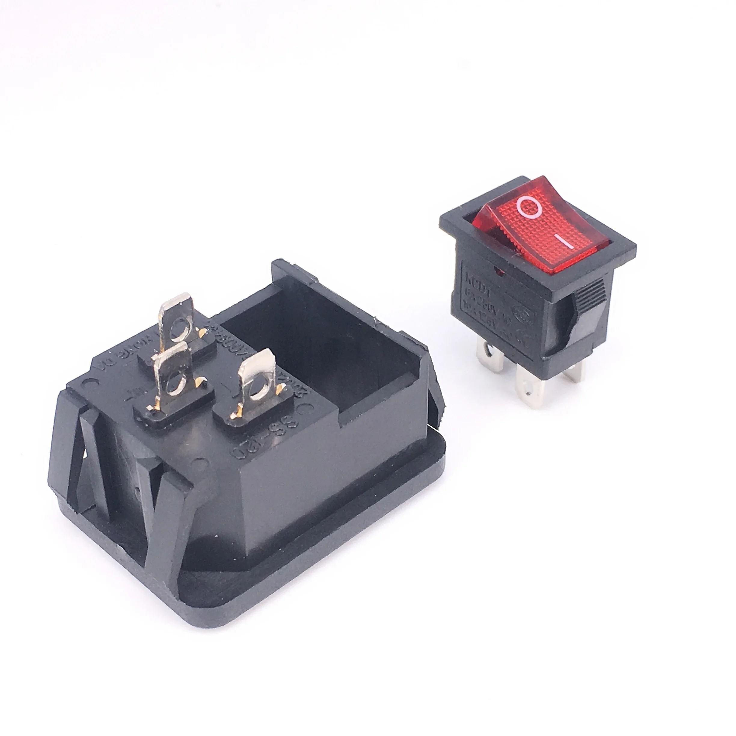 1PC Mains AC Power Cord Inlet Receptacle socket With ON OFF Rocker Switch 250V 10A IEC 320 C14 CCC CE | Электроника