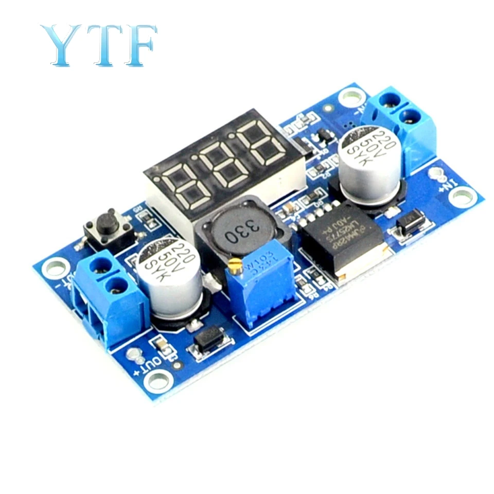 

1pcs LM2577 DC-DC Boost Step Up Module Converter Digital Voltmeter Display Voltage Meter 3A Output 3-34V to 4-35V