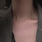 Женское длинное ожерелье с подвеской геометрической формы