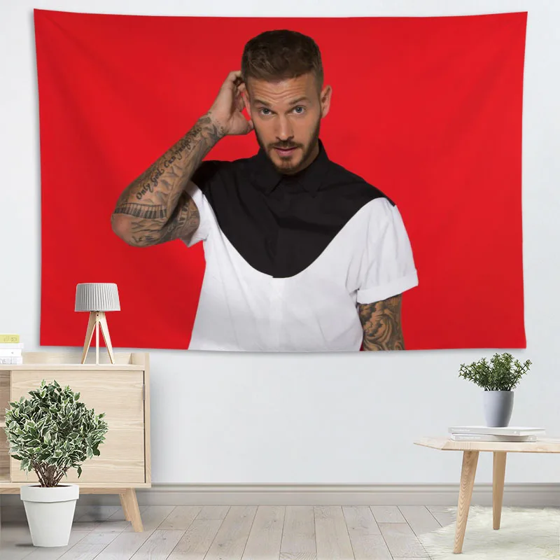 

Nice M Pokora Tapestry Wall Hanging Decor Wall Cloth Tapestries Home Decoration Accessories Psychedelic Carpet Decorative 2.25