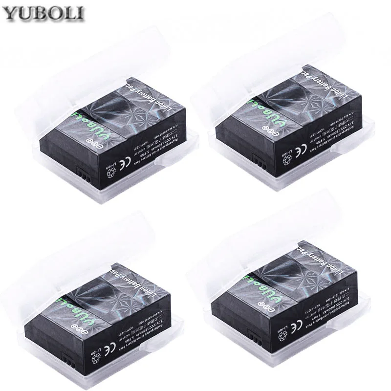 4 batteries Батарея высокой емкости 3,7 v 1600mah bateria hero 3 gopro hero3 батарея для GoPro go pro hero 3 3+ hero 3 black аксессуары для камеры - Цвет: 4 batteries