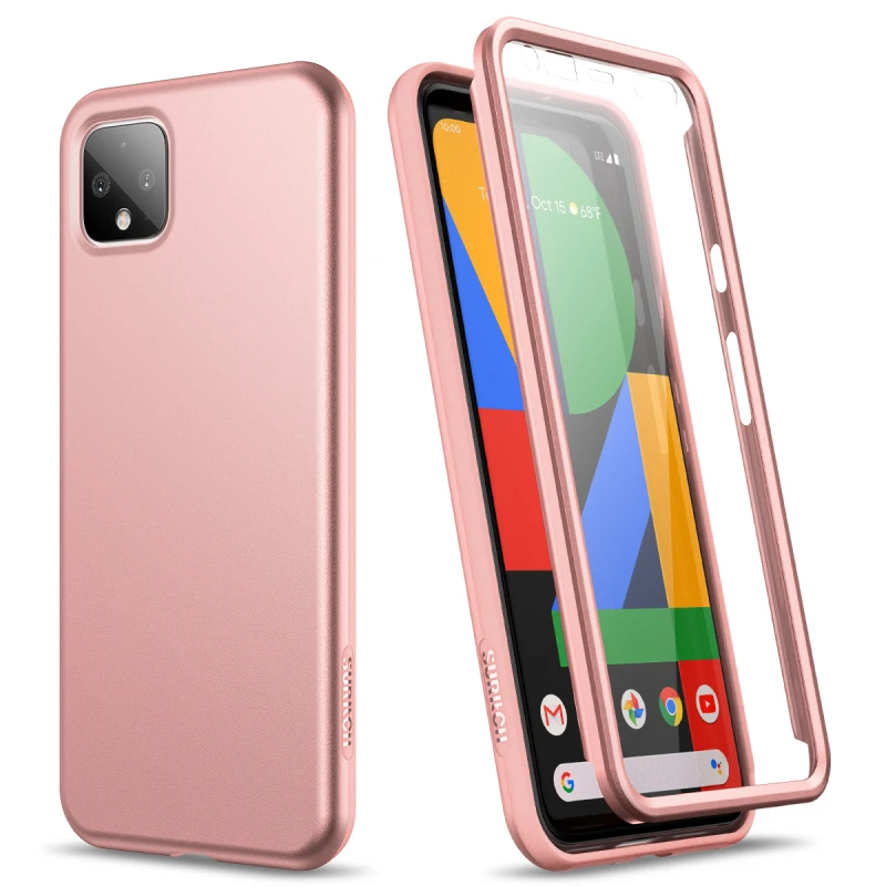Мягкий бампер 2 в 1 чехол для Google Pixel 4 XL противоударный со встроенным защитным