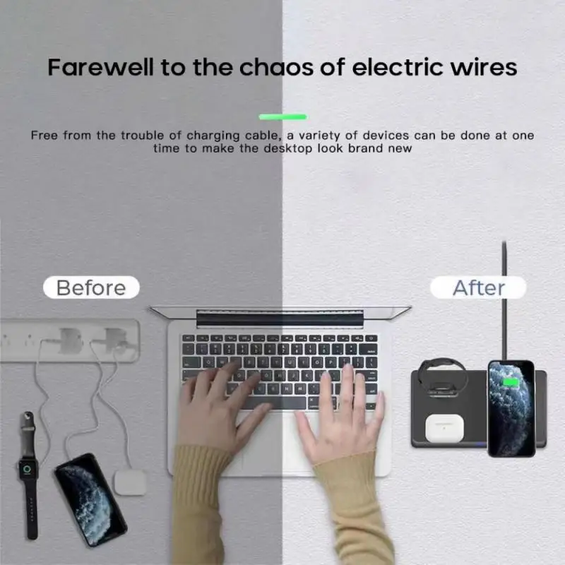 

Wireless Charger Stand For Iphone 12 X XS MAX XR Fast Charging Dock Station For Apple Watch 4 3 2 1 For Airpods Pro Charging