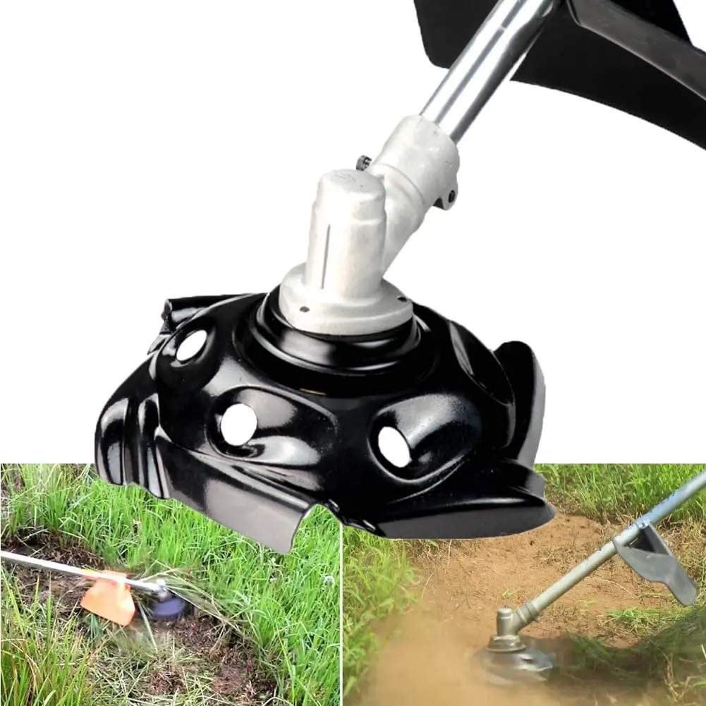 

Universal Weed Trimmer Head Weed Edging Head Lawn Mower Trimmer Brush Cutter Head 9.5" Rounded Edge Wheels Mover Blade Claw Disc