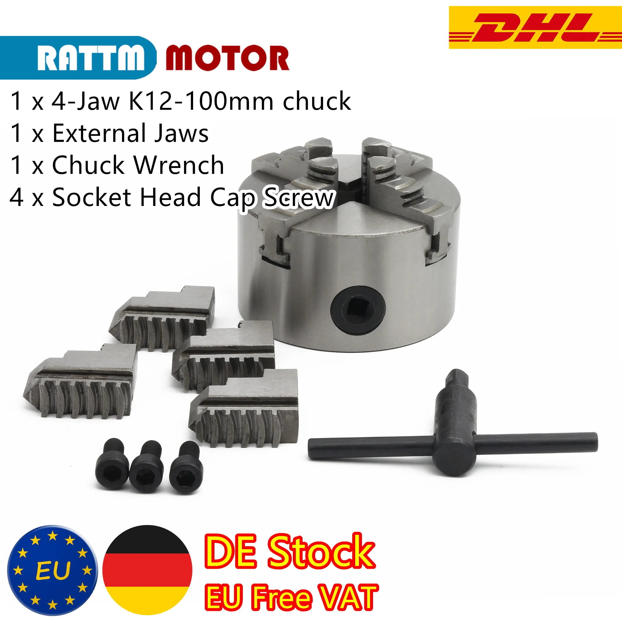 『 ЕС доставки 』 K12-100mm / 4 нижними зажимами ручной патрон Самоцентрирующийся
