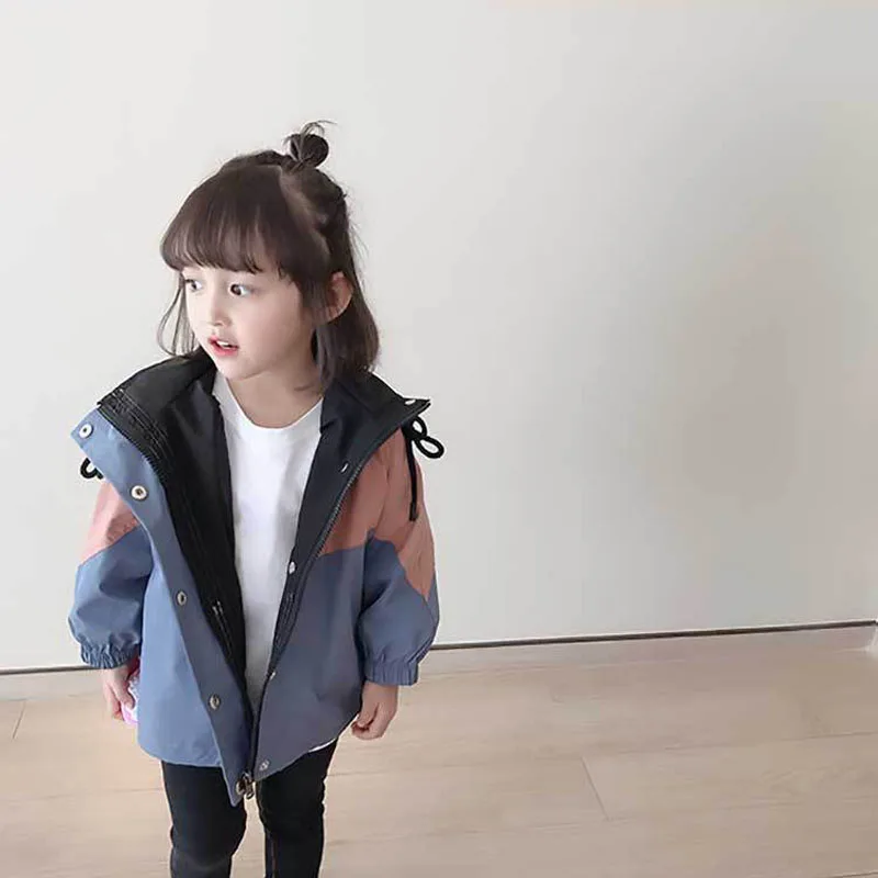 Осенние новые куртки для девочек детская короткая ветровка Детская куртка с