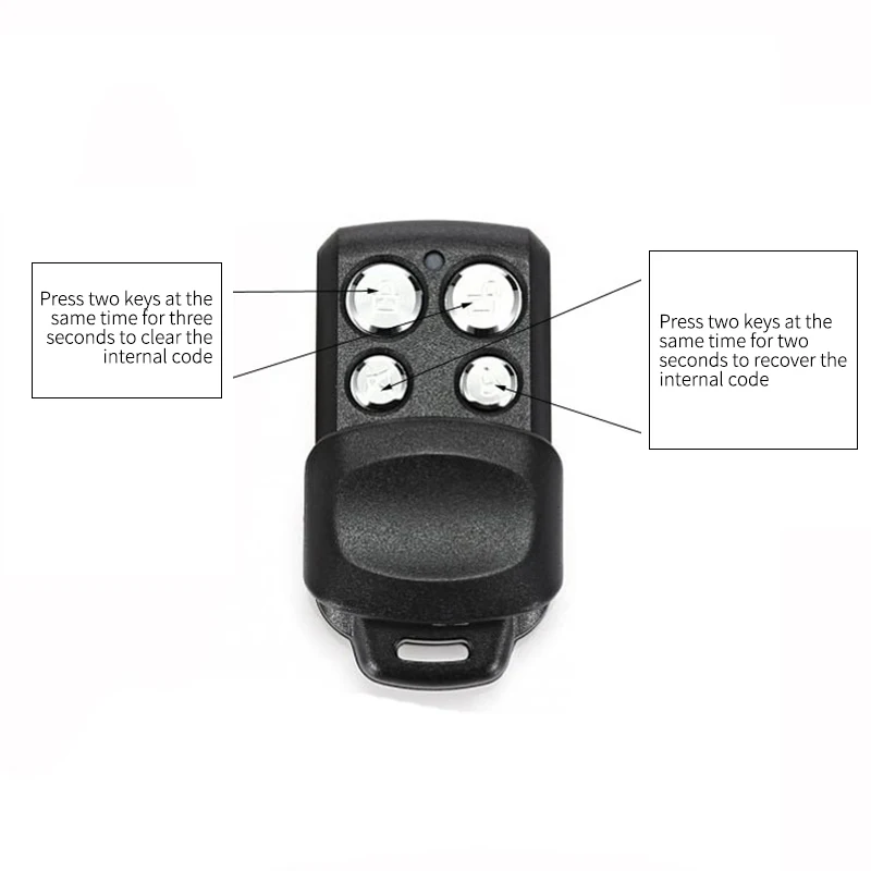 

433MHZ Multi-frequency Remote Control Copy Controller 4 Button Clone Cloning Code Remote Control Door Remote Control