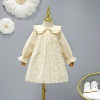 kids clothes girls dress casual costume cute ruffles collar spring autumn 3 11 years daily dresses for girl childrens clothing